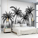 Papier Peint Panoramique Tropical Noir et Blanc | La Tropicale Déco 🌴