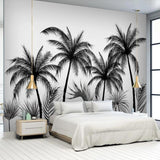Papier Peint Panoramique Tropical Noir et Blanc | La Tropicale Déco 🌴