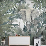 Papier Peint Jungle Eléphant | La Tropicale Déco 🌴