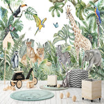 Papier Peint Jungle et Tropical <br/> Chambre Bébé